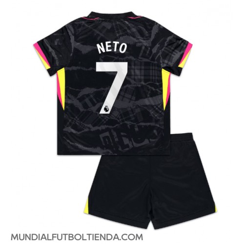 Camiseta Chelsea Pedro Neto #7 Tercera Equipación Replica 2024-25 para niños mangas cortas (+ Pantalones cortos)